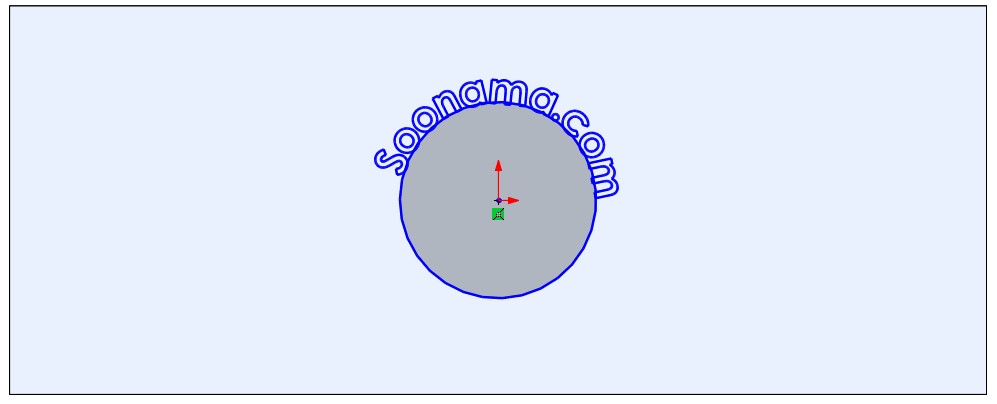 تایپ متن بر روی مسیرهای منحنی شکل و یا دایره‌ای در محیط نرم‌افزار سالیدورک